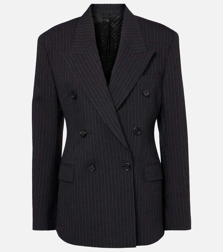 Acne Studios Pinstriped wool and cotton blazer
