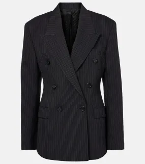 Acne Studios Pinstriped wool and cotton blazer