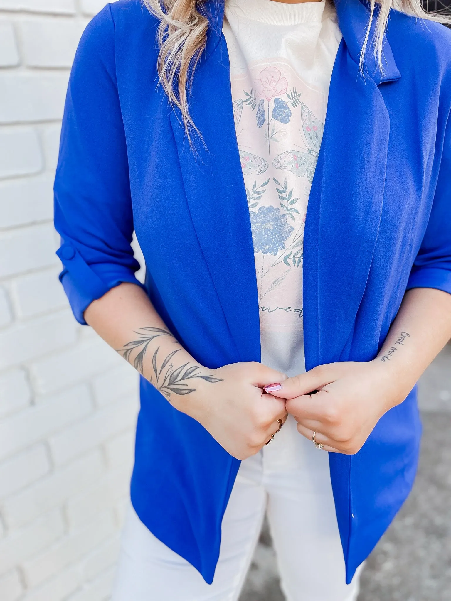 Back to Basics Blazer in Cobalt