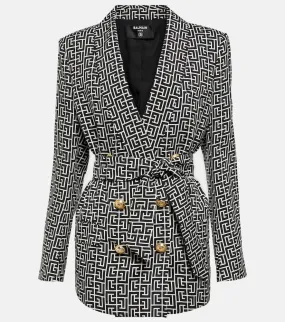 Balmain Double-breasted monogram jacket