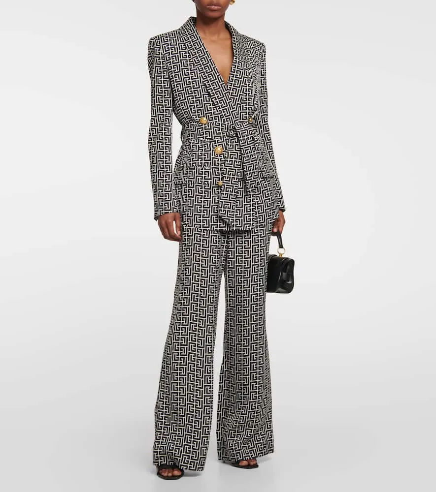 Balmain Double-breasted monogram jacket