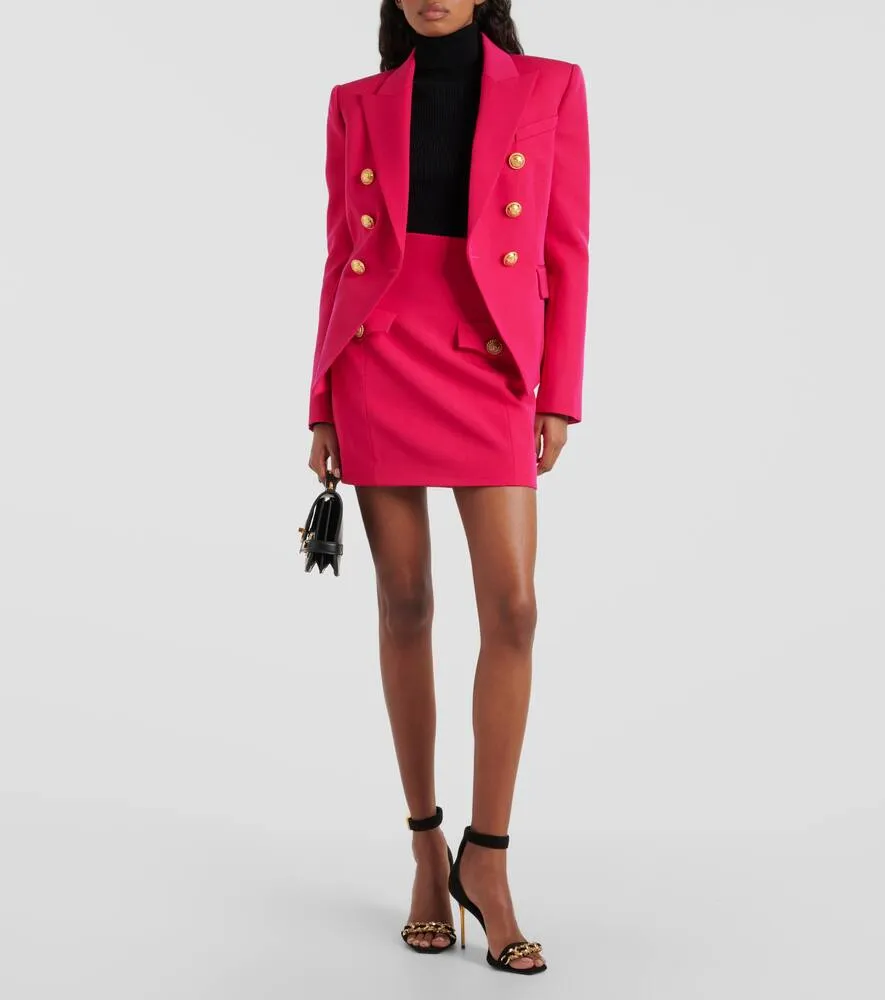 Balmain Double-breasted virgin wool blazer