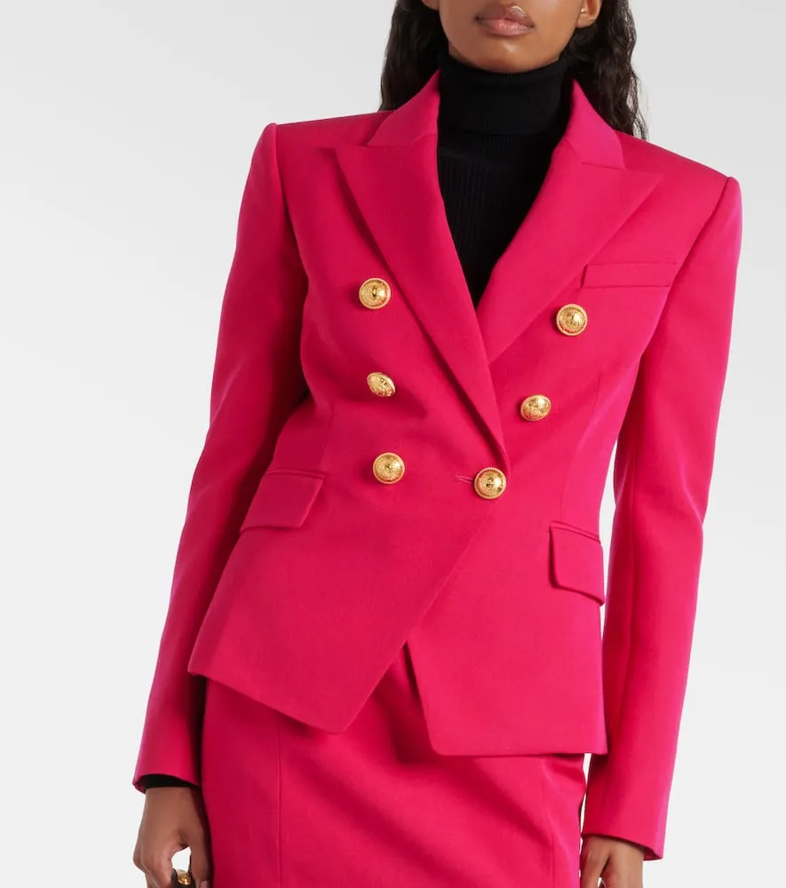 Balmain Double-breasted virgin wool blazer