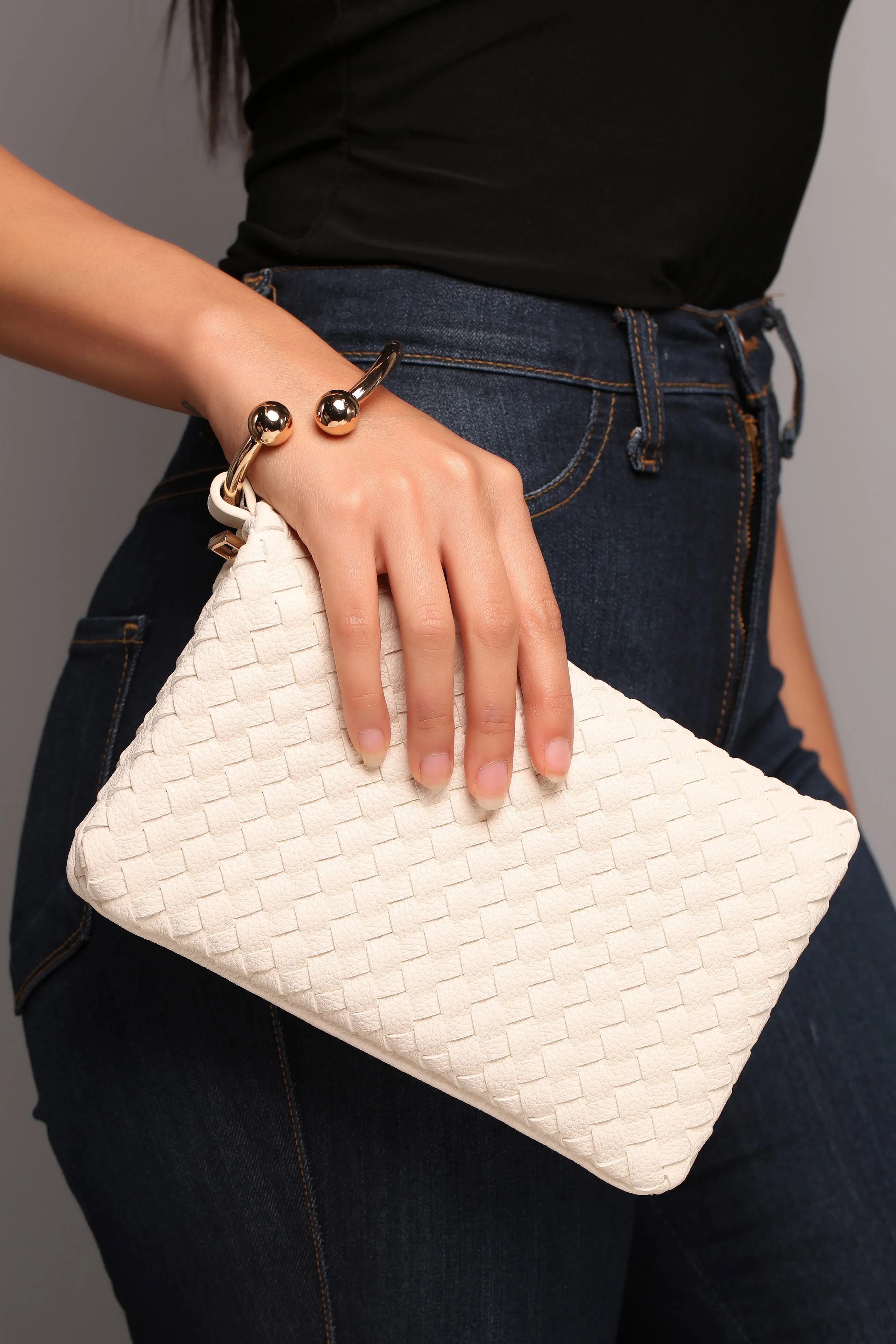 Bella Woven Bag - Cream