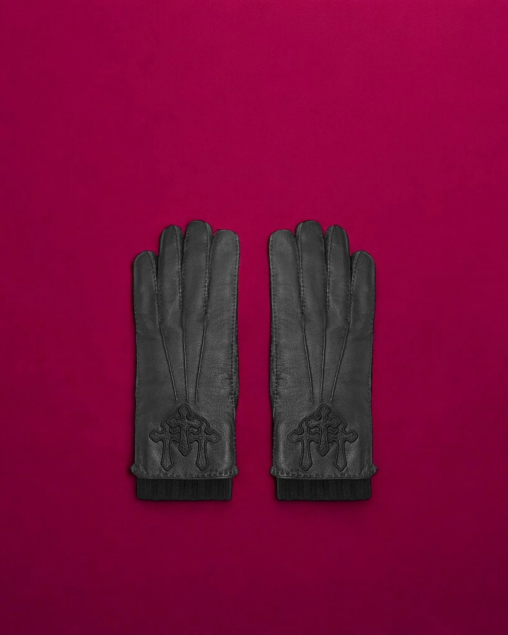 BLACK LEATHER GLOVES