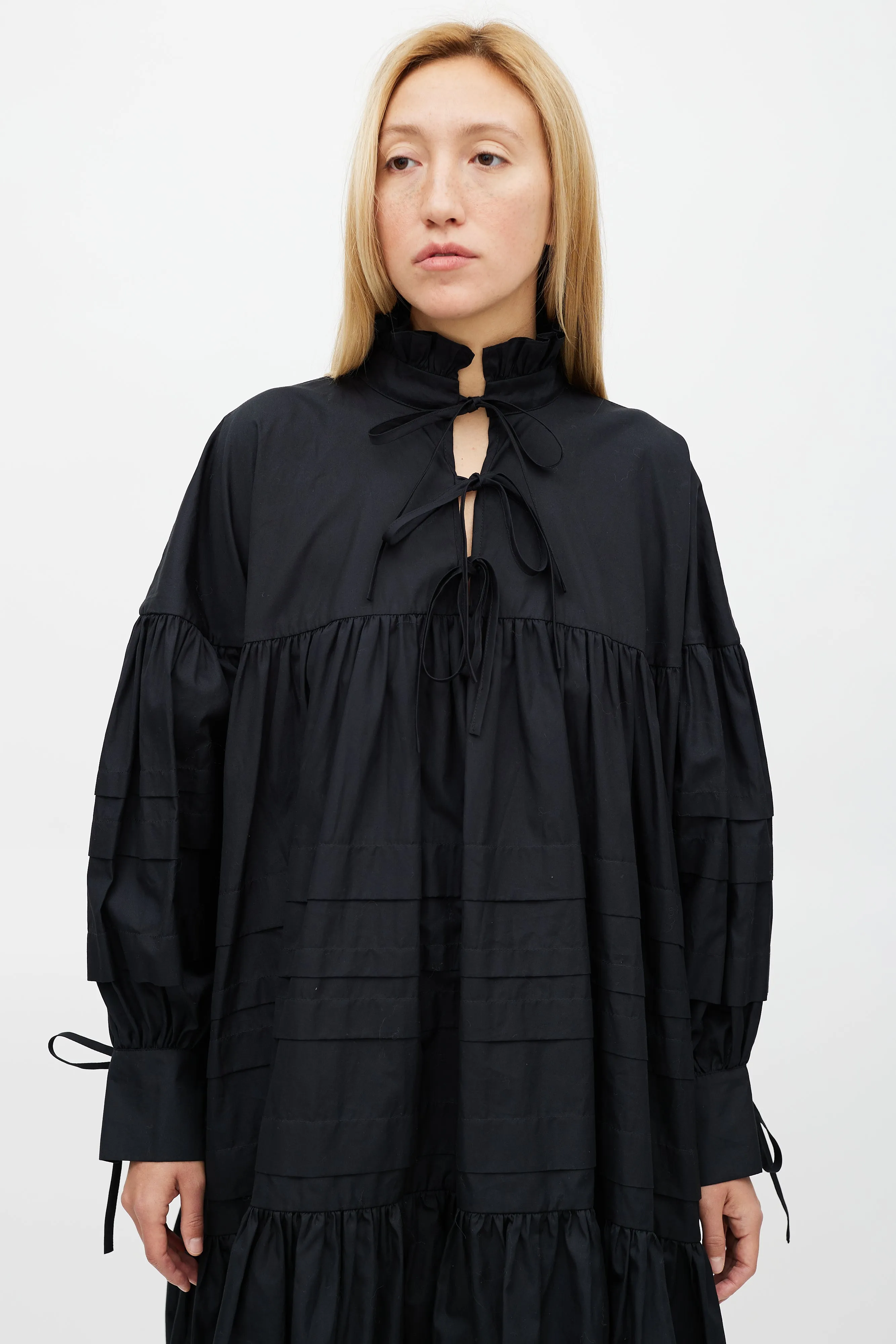 Black Tiered Ruffled Dress