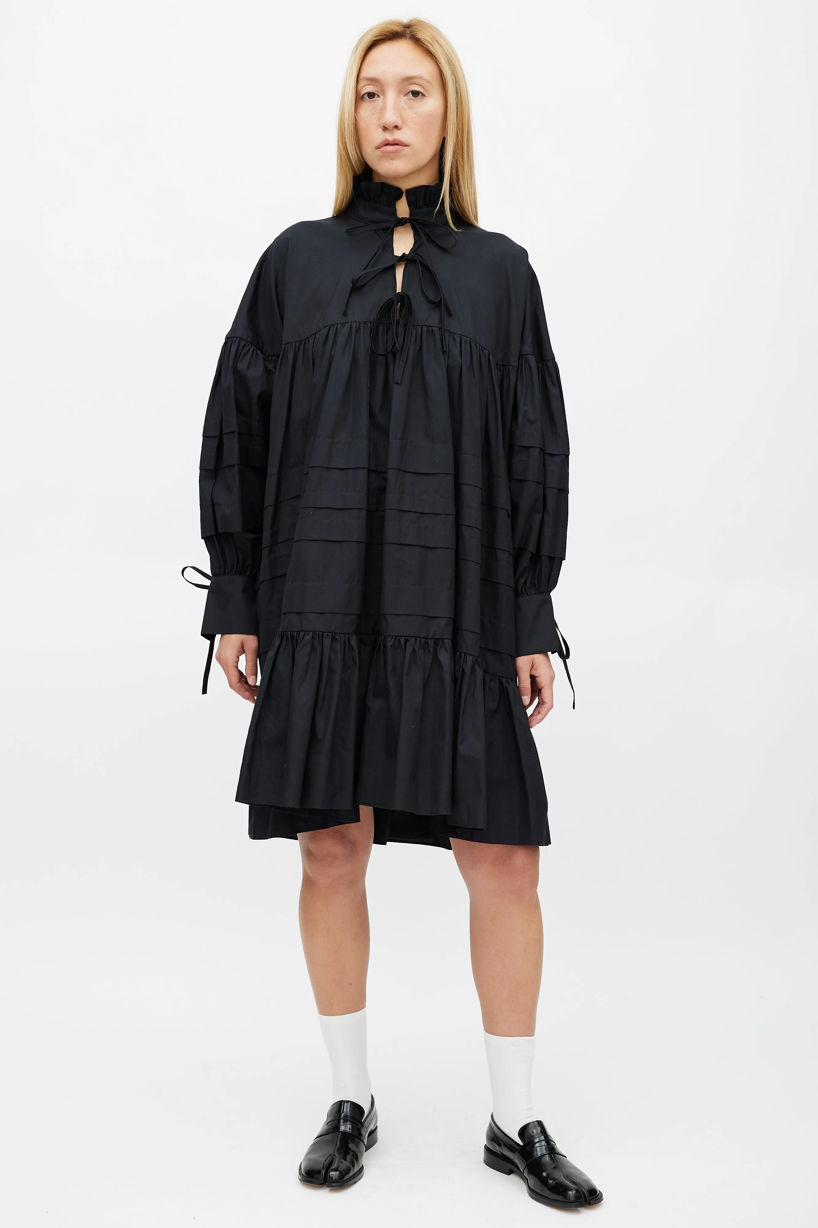 Black Tiered Ruffled Dress