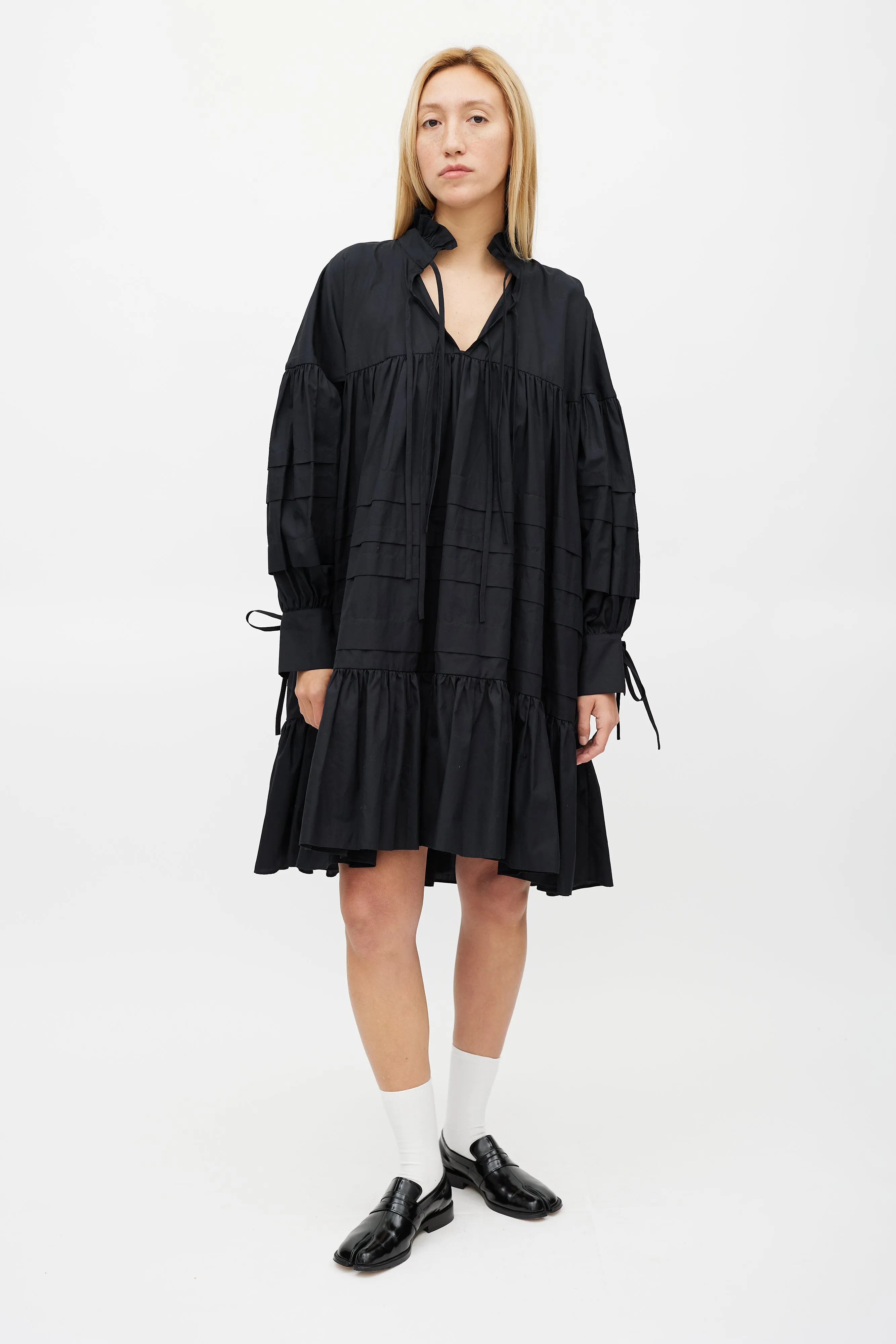 Black Tiered Ruffled Dress