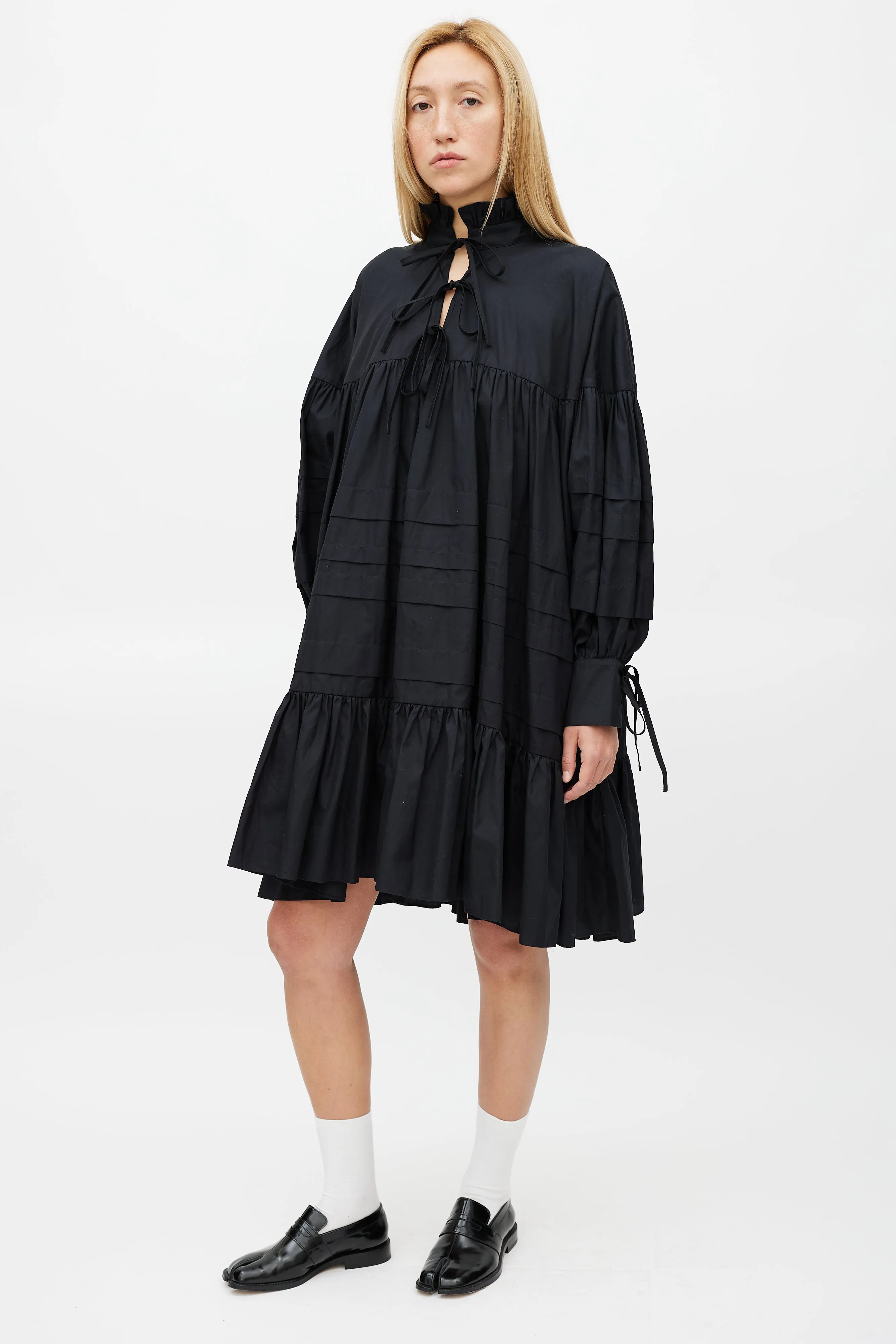 Black Tiered Ruffled Dress