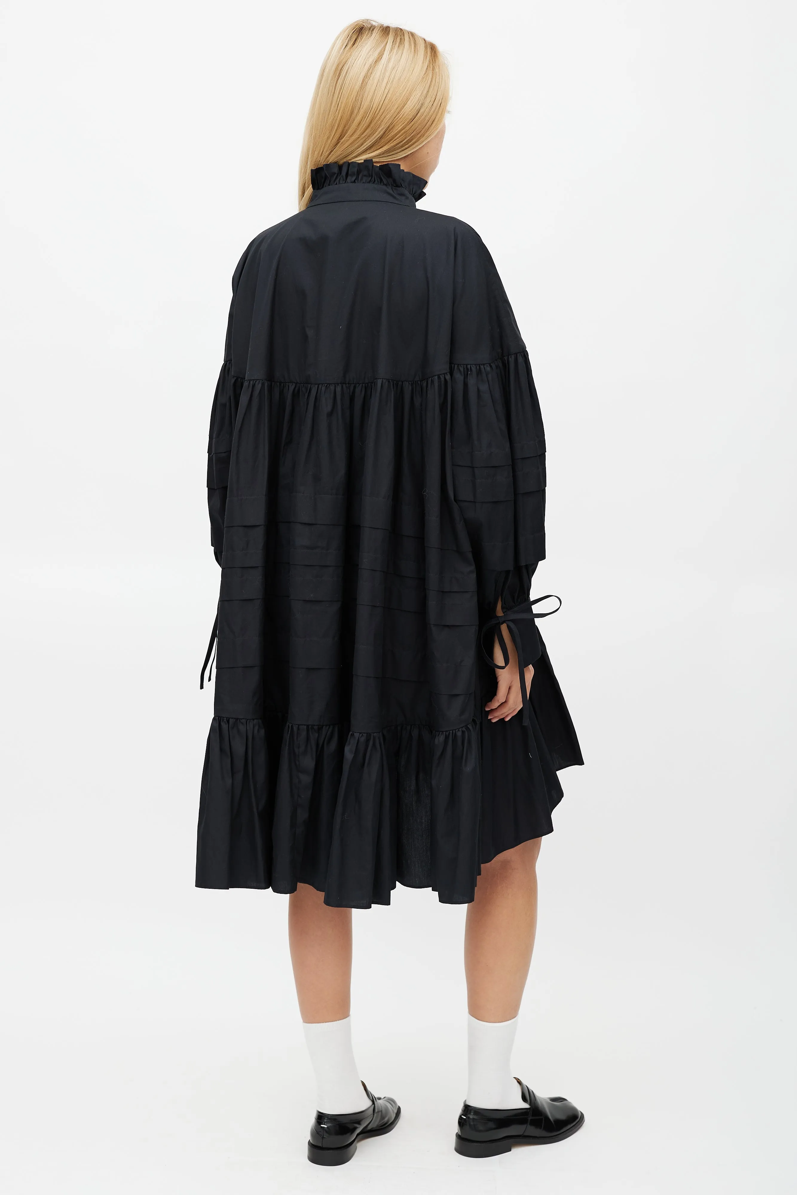 Black Tiered Ruffled Dress