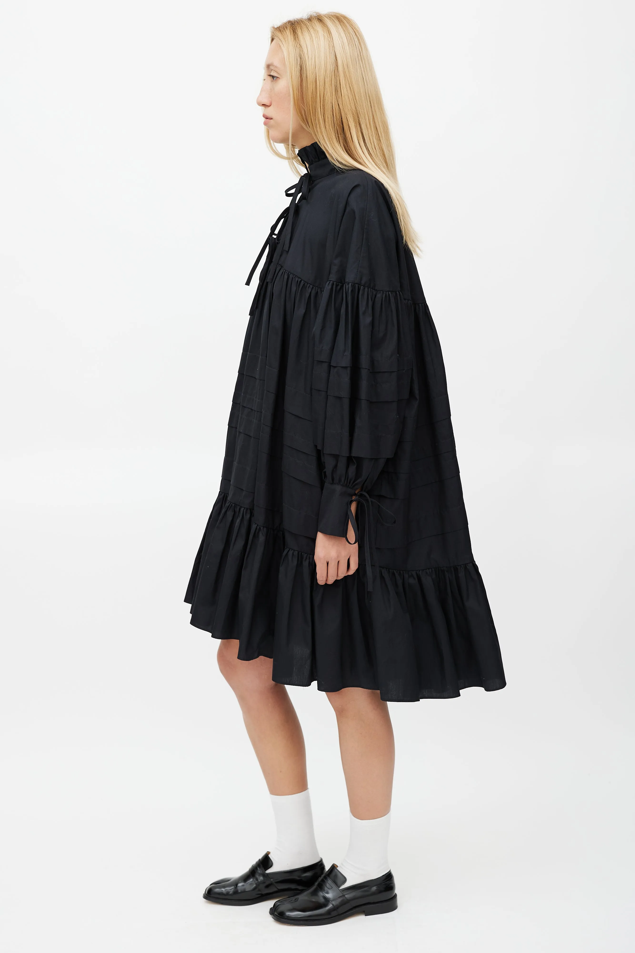 Black Tiered Ruffled Dress