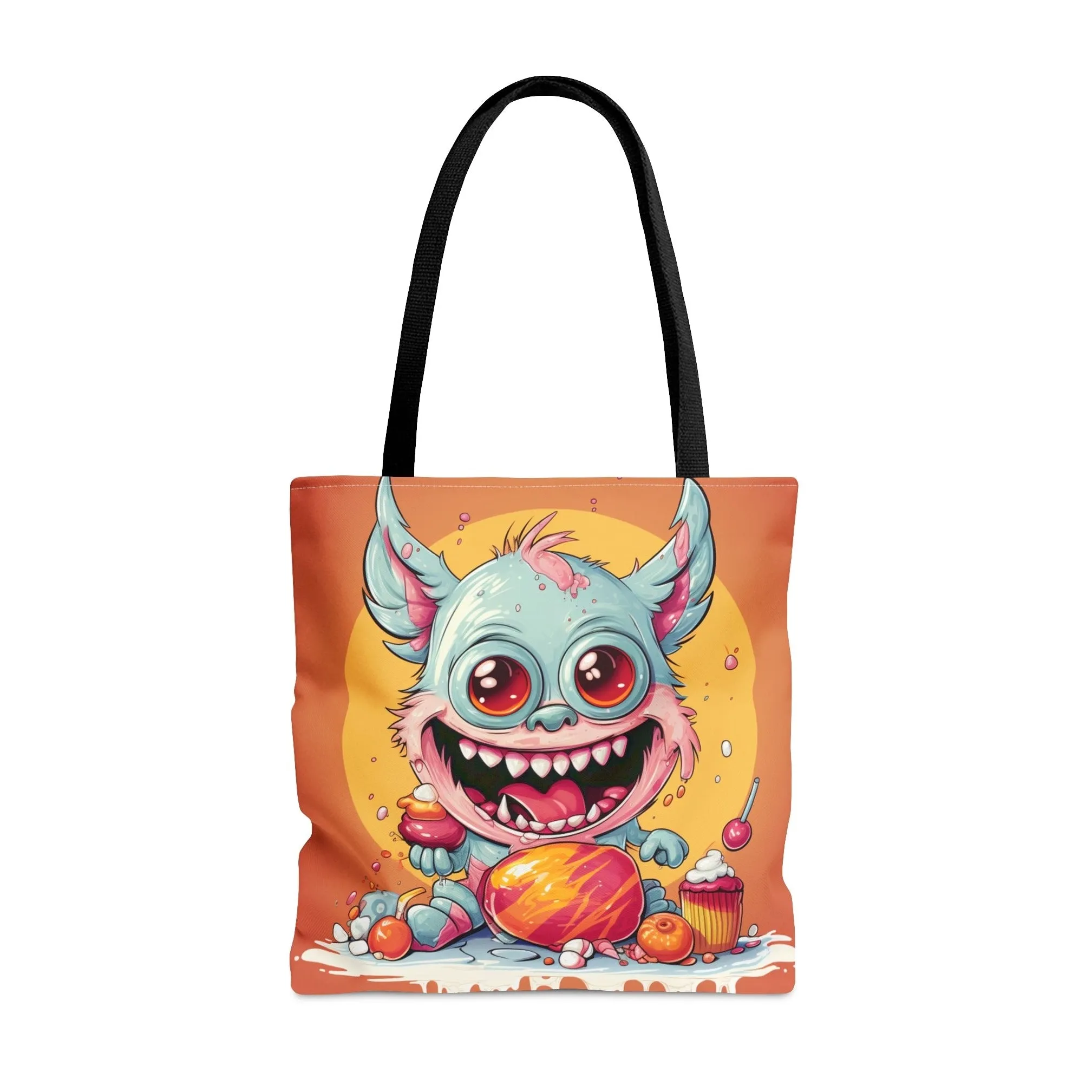 Candy Monster on the Loose Tote, Halloween Tote Bag, Halloween Tote, Halloween Tote Bags, Tote bag Mockup Halloween, Tote Bags Halloween