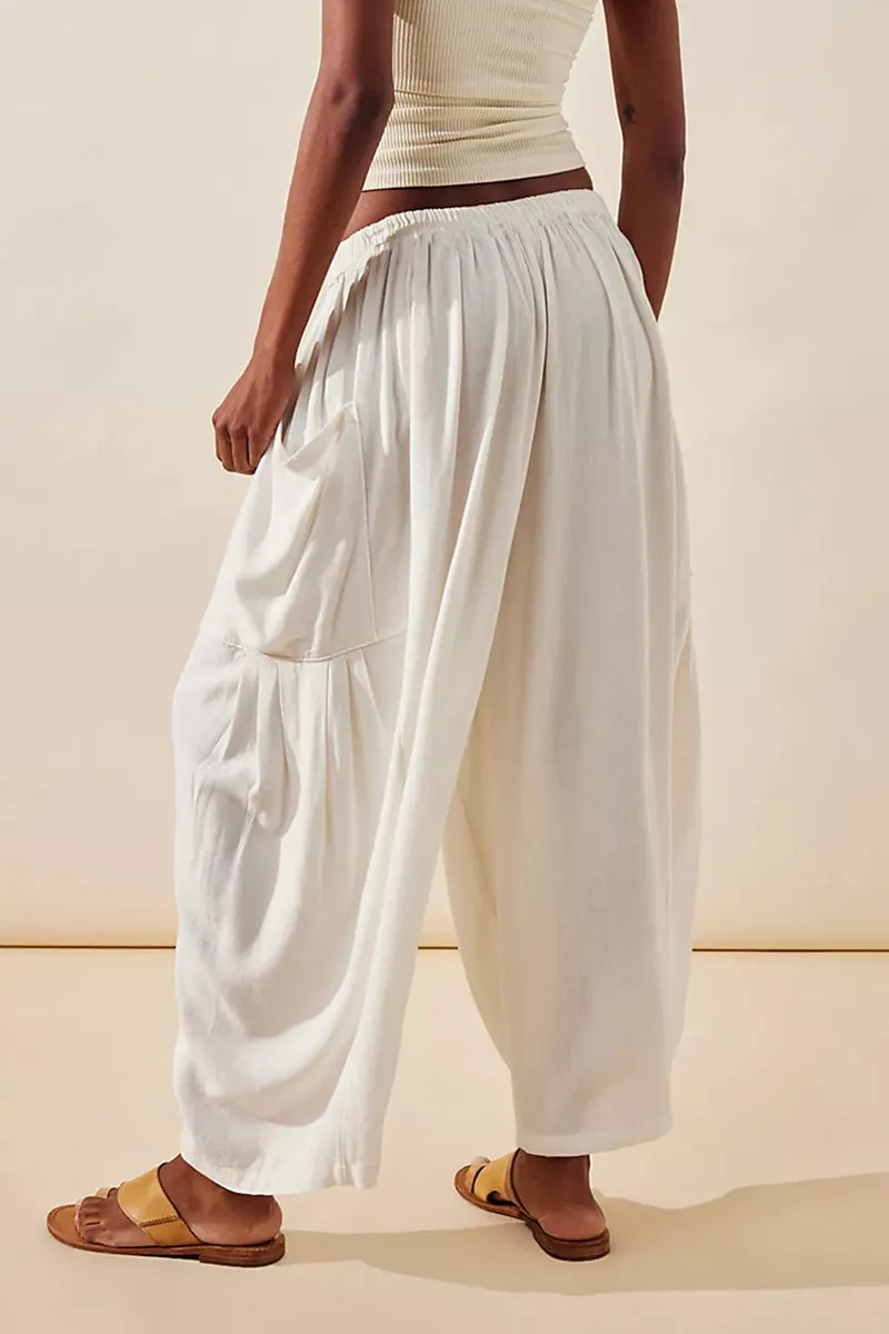 Casual Solid Pocket Loose Harlan Solid Color Bottoms(9 Colors)