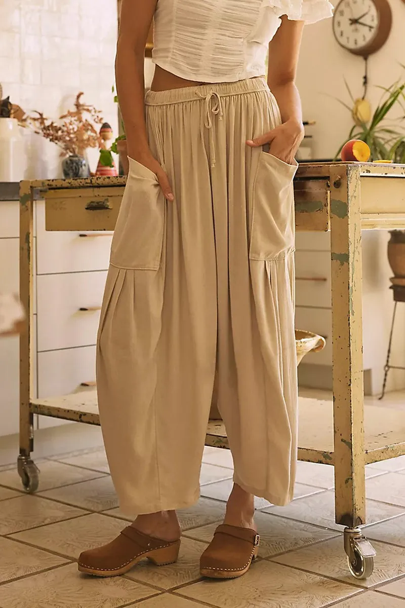 Casual Solid Pocket Loose Harlan Solid Color Bottoms(9 Colors)