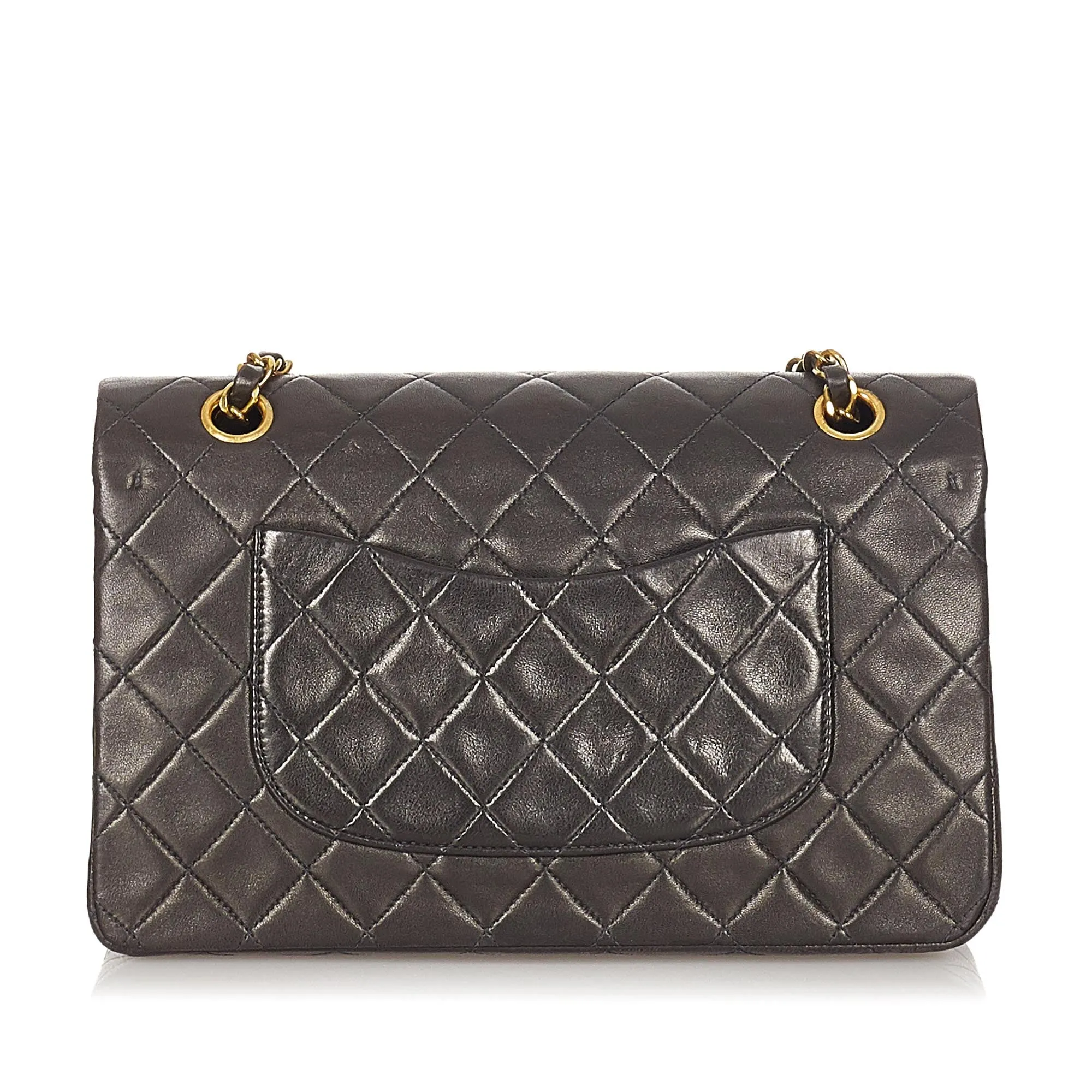 Chanel CC Matelasse Lambskin Flap Bag Black