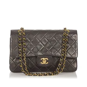 Chanel CC Matelasse Lambskin Flap Bag Black