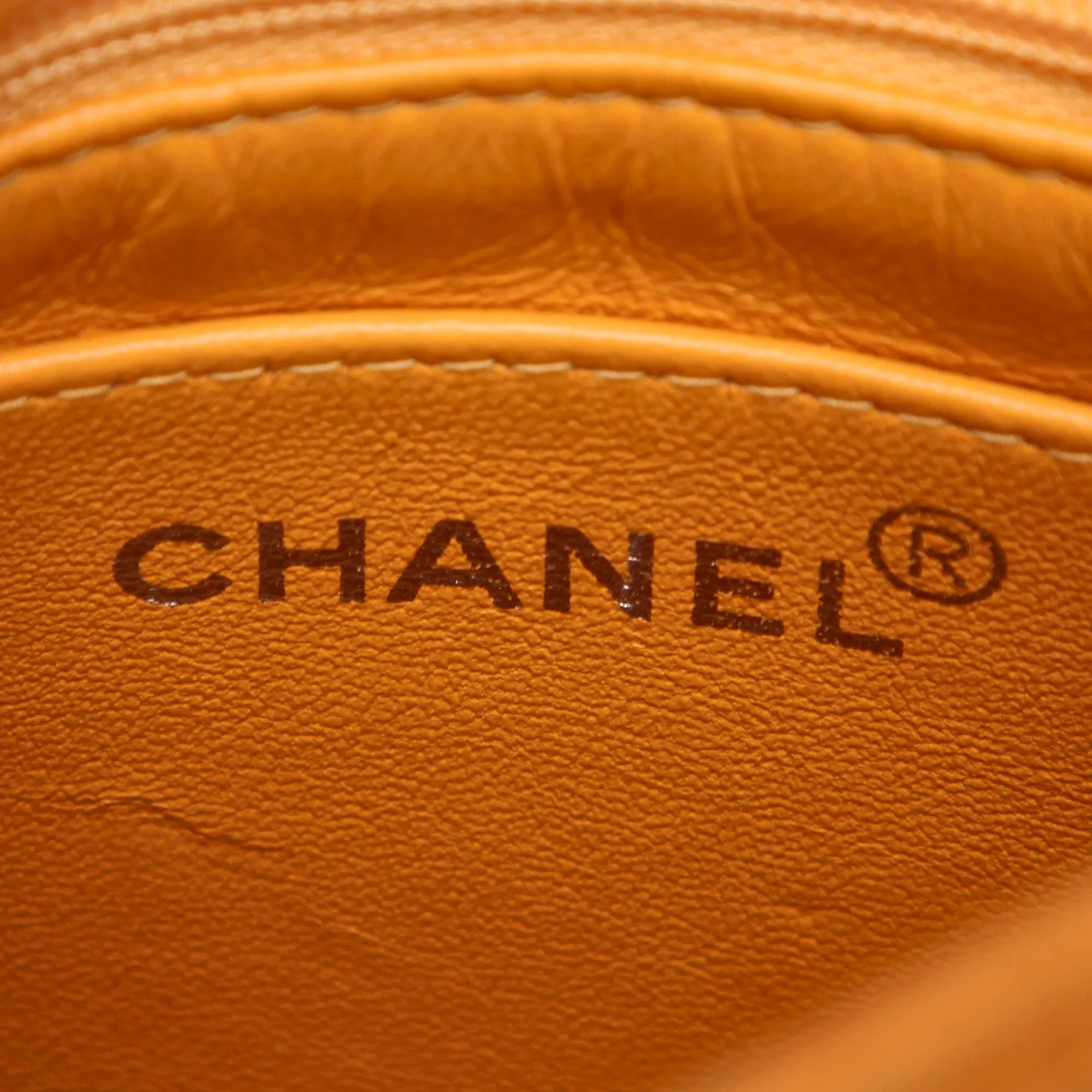 Chanel CC Suede Handbag Orange