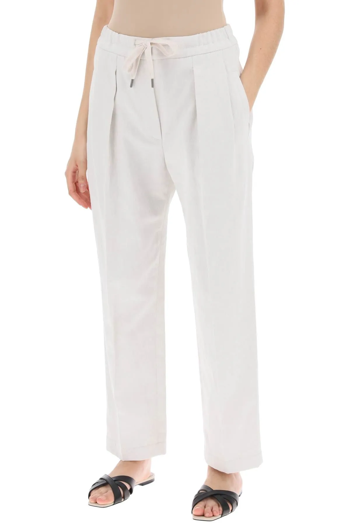 cotton and linen slouchy pants