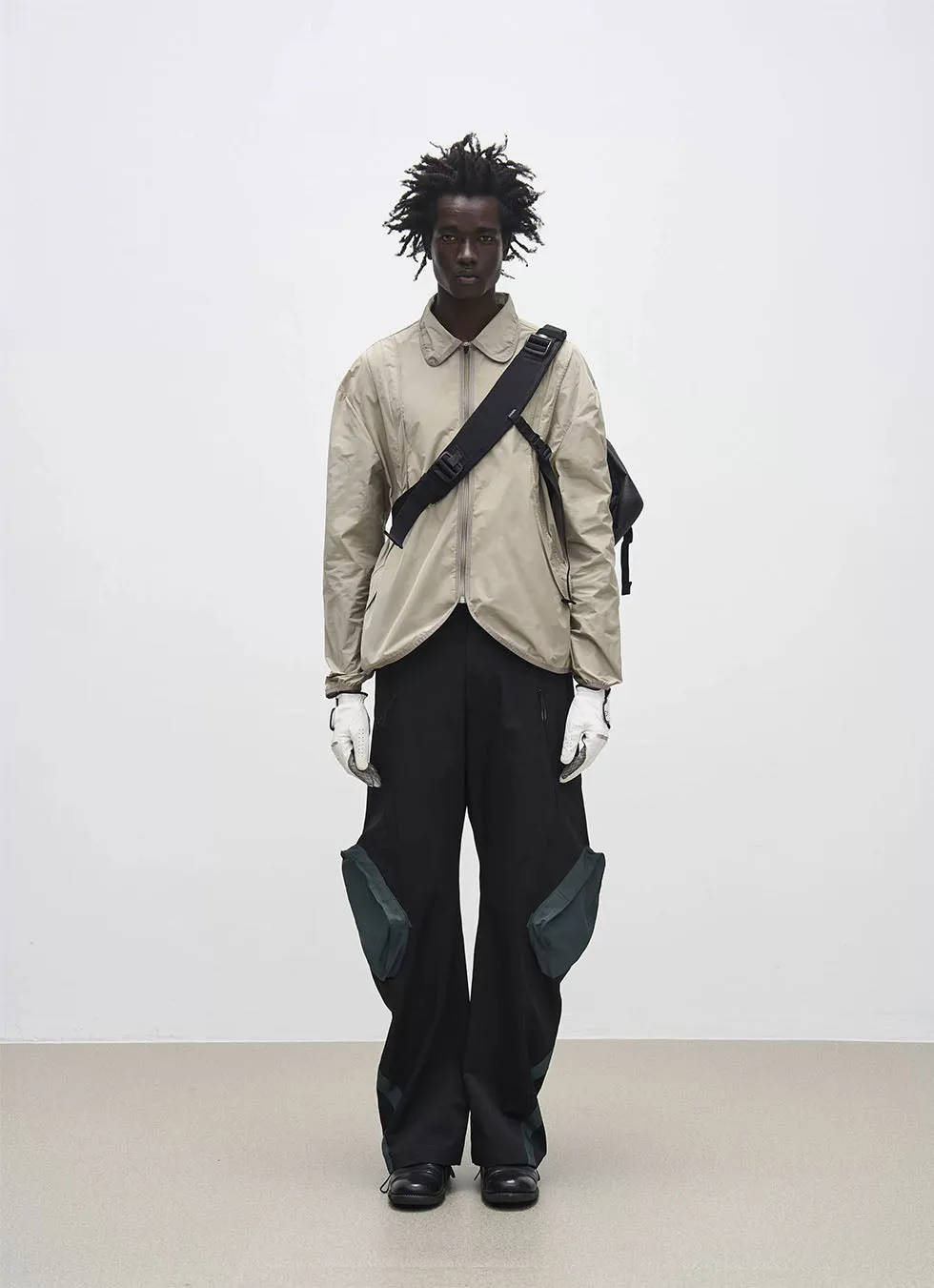 Curved Layered Curved Hem Lightweight Jacket