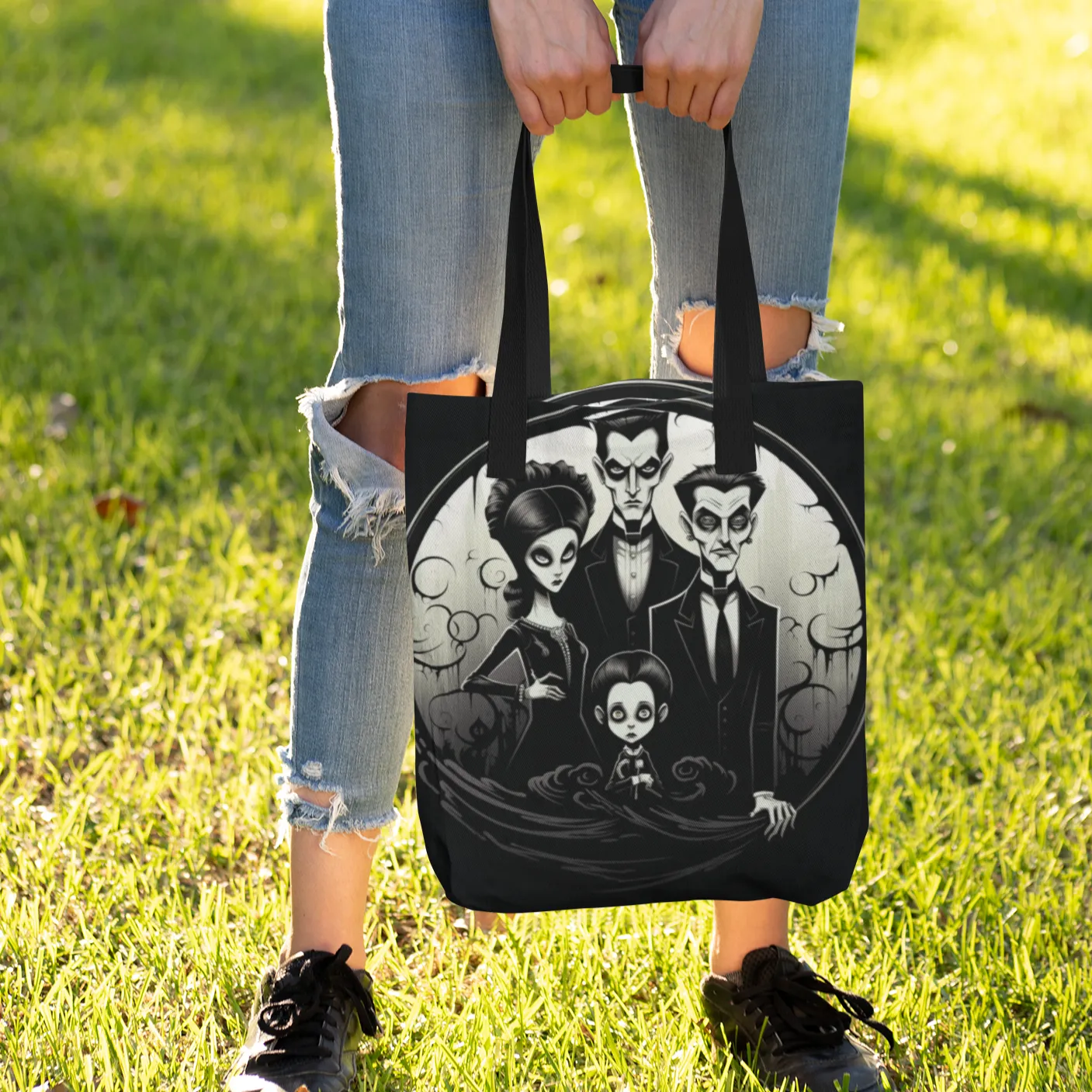 Halloween Family Tote Bag, Halloween Tote, Halloween Tote Bags, Tote bag Mockup Halloween, Tote Bags Halloween, Halloween Tote, Scary Tote
