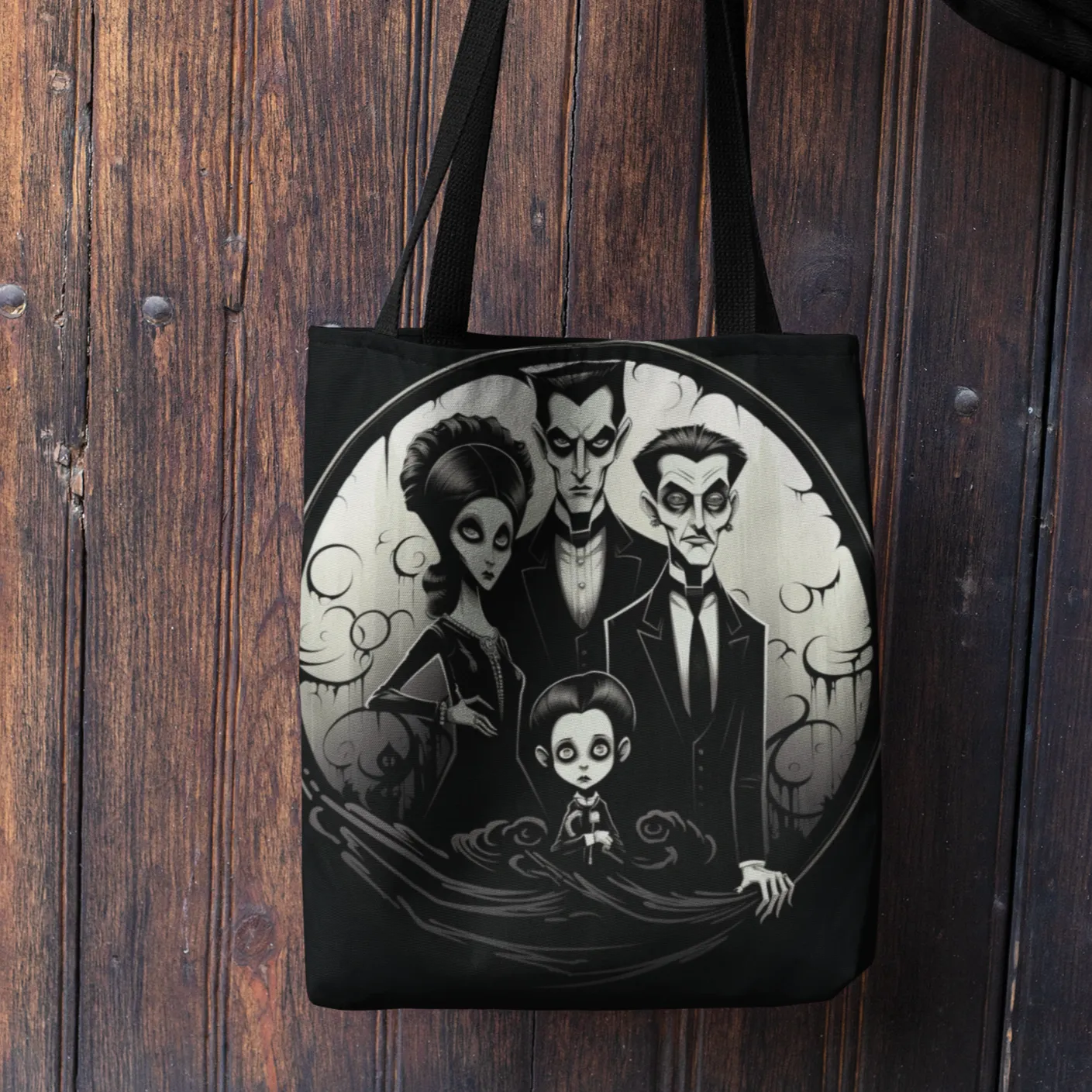 Halloween Family Tote Bag, Halloween Tote, Halloween Tote Bags, Tote bag Mockup Halloween, Tote Bags Halloween, Halloween Tote, Scary Tote