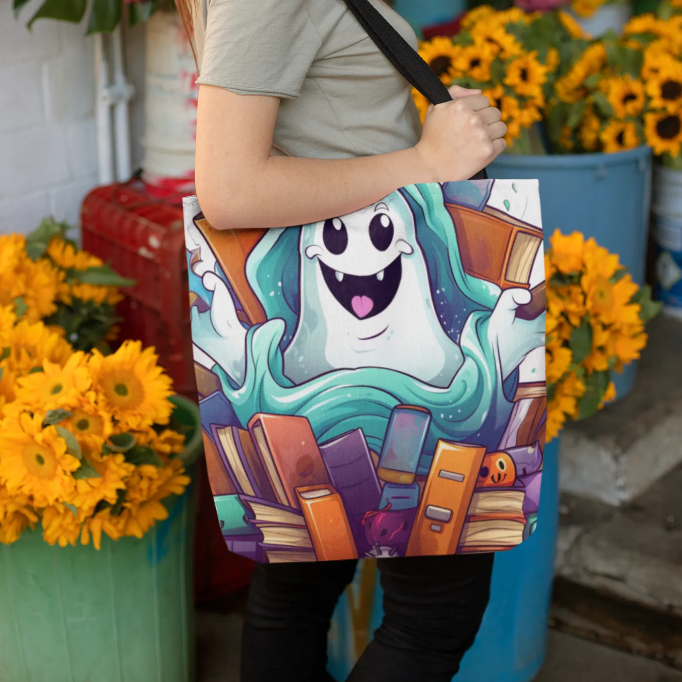 Halloween Ghost Tote, Halloween Tote Bag, Halloween Tote, Halloween Tote Bags, Tote bag Mockup Halloween, Tote Bags Halloween