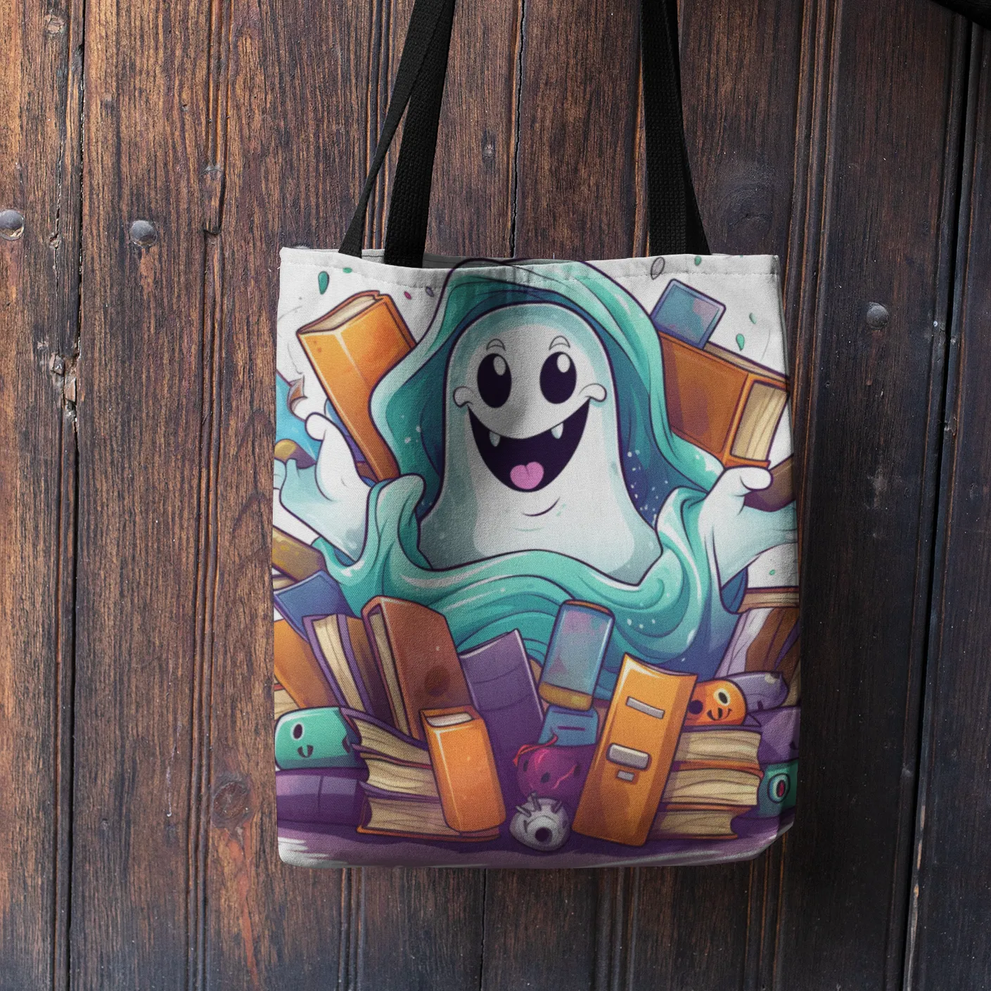 Halloween Ghost Tote, Halloween Tote Bag, Halloween Tote, Halloween Tote Bags, Tote bag Mockup Halloween, Tote Bags Halloween