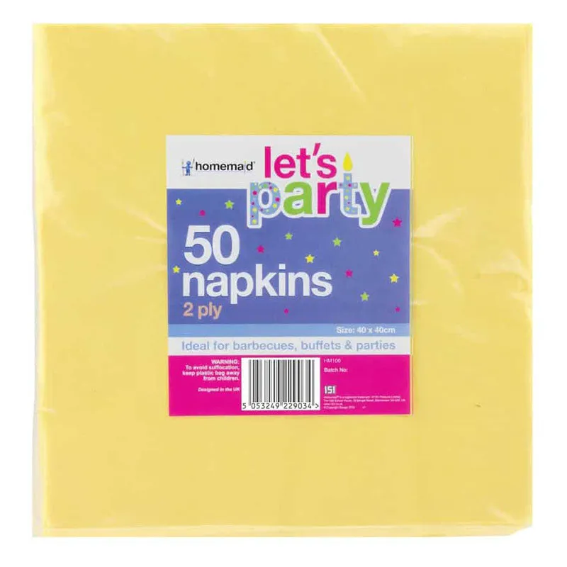 Homemaid Pastel Party Napkins 50 Pack