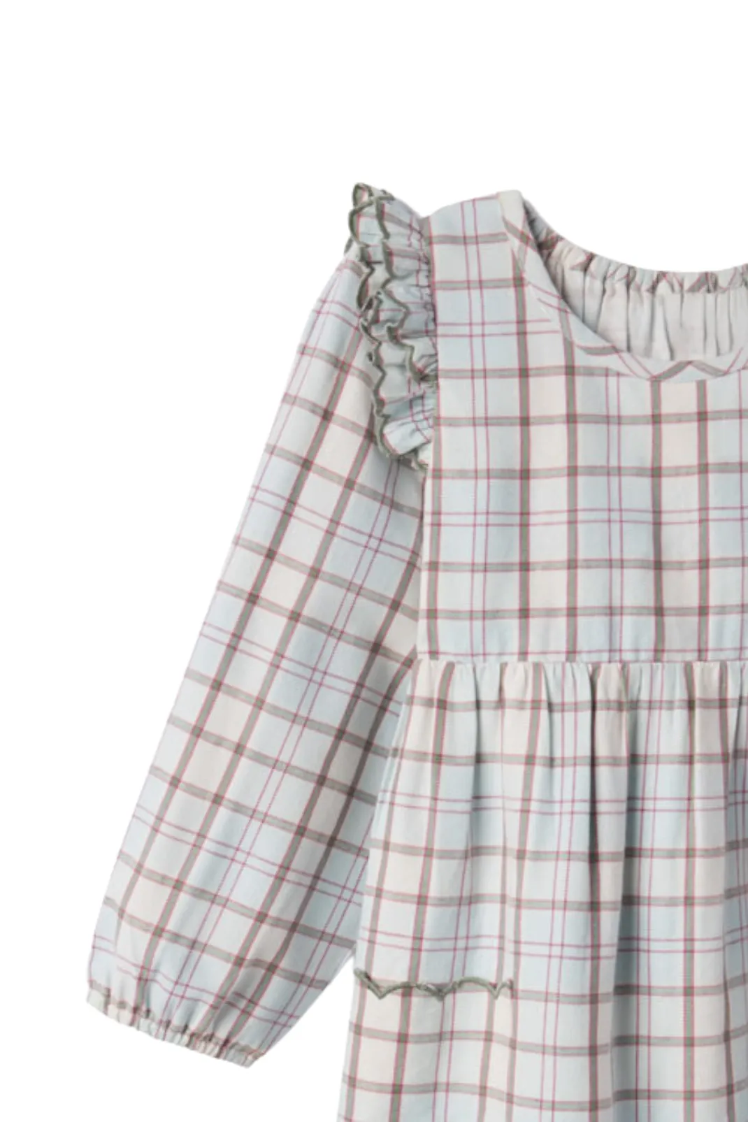 Kate Dress in Powder Plaid