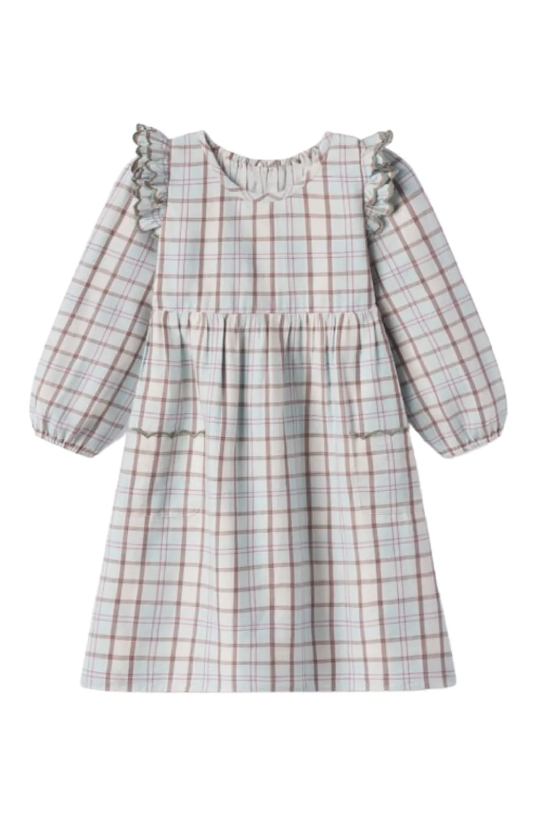Kate Dress in Powder Plaid