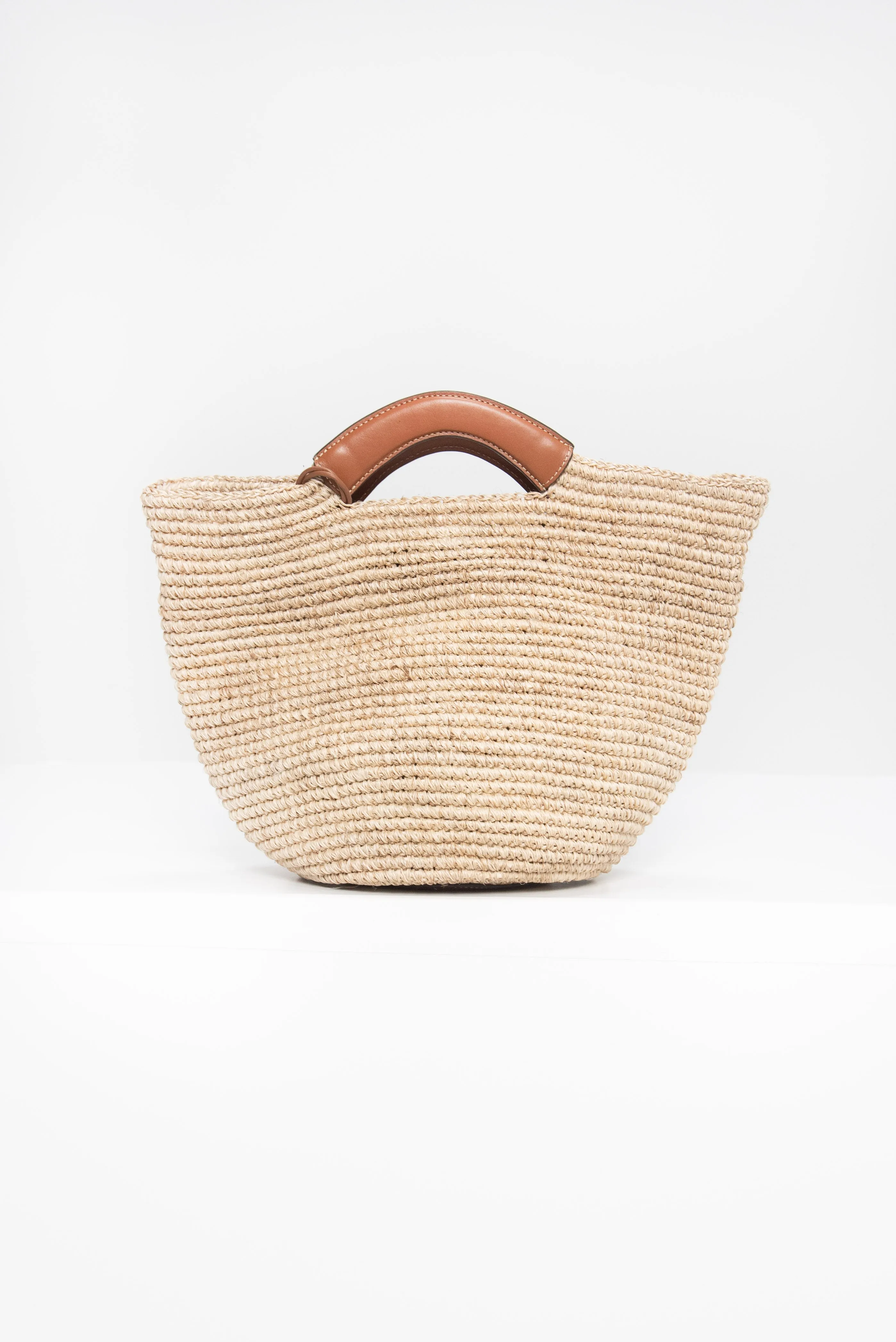 Large Woven Shopper, Cognac Natural Fiber