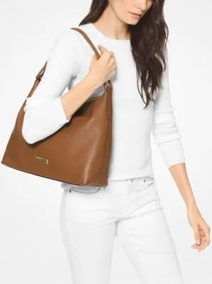 Lexington Large Pebbled Leather Shoulder Bag
