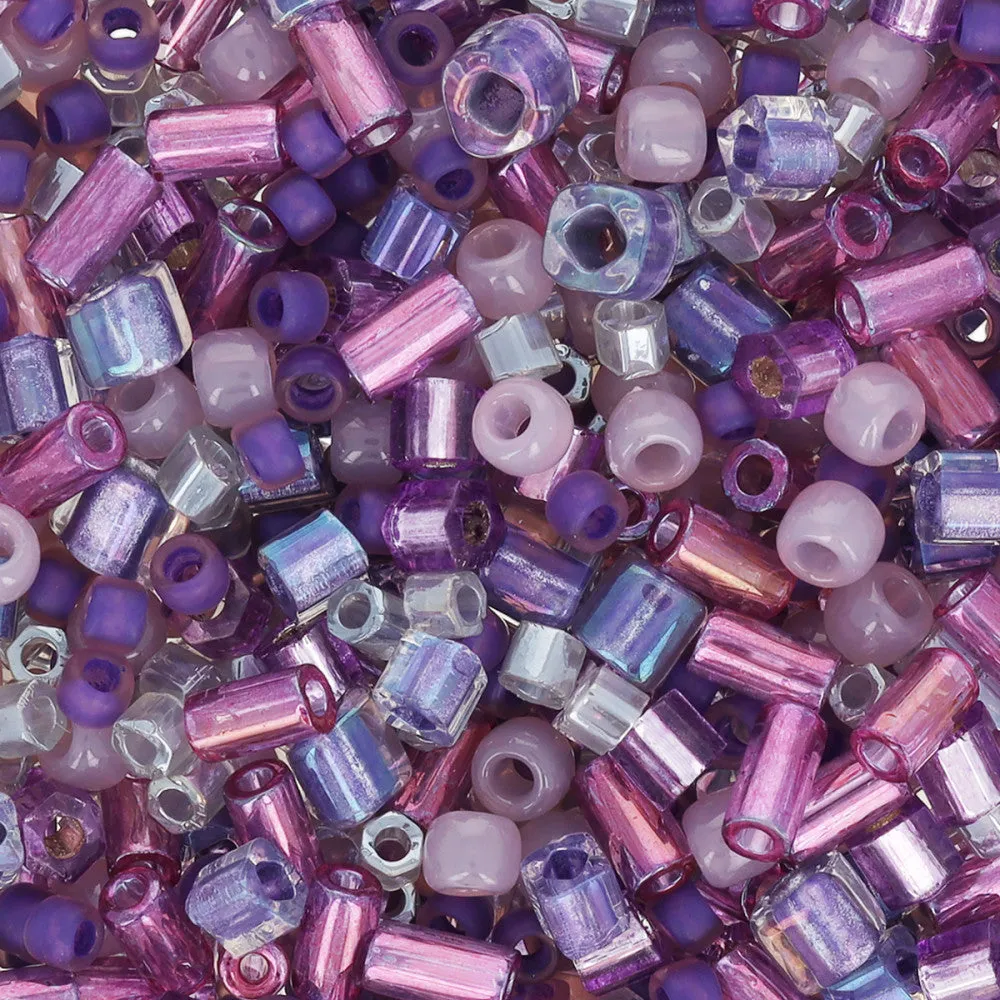 Limited Edition Toho Multi-Shape Glass Beads, Wisteria Dreams Seed Bead Mix Assortment (1 Tube)
