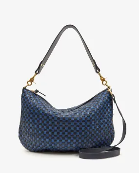 Moyen Messenger ~ Dark Blue Woven Checker