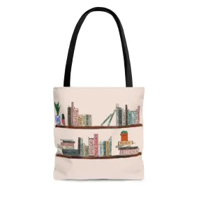 Music Library Tote Bag, Beethoven, Chopin, Musician Bag - Boho Light Pink