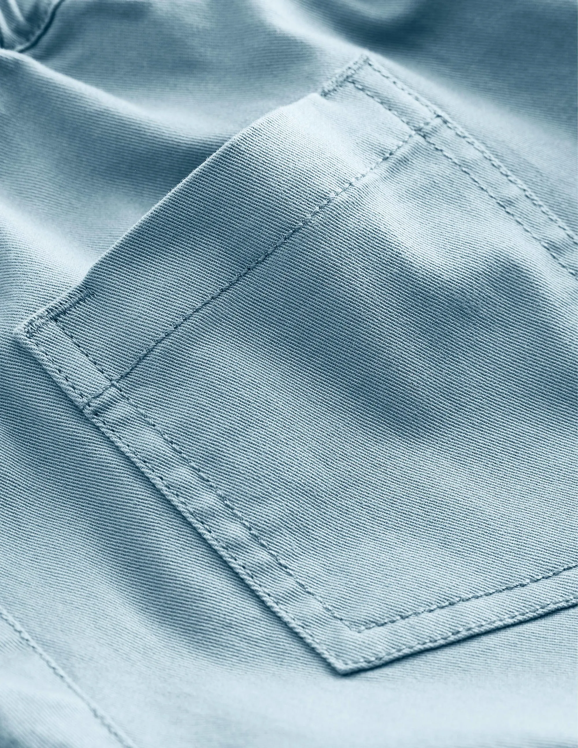 Pull-On Twill Trousers-Soft Bluebell