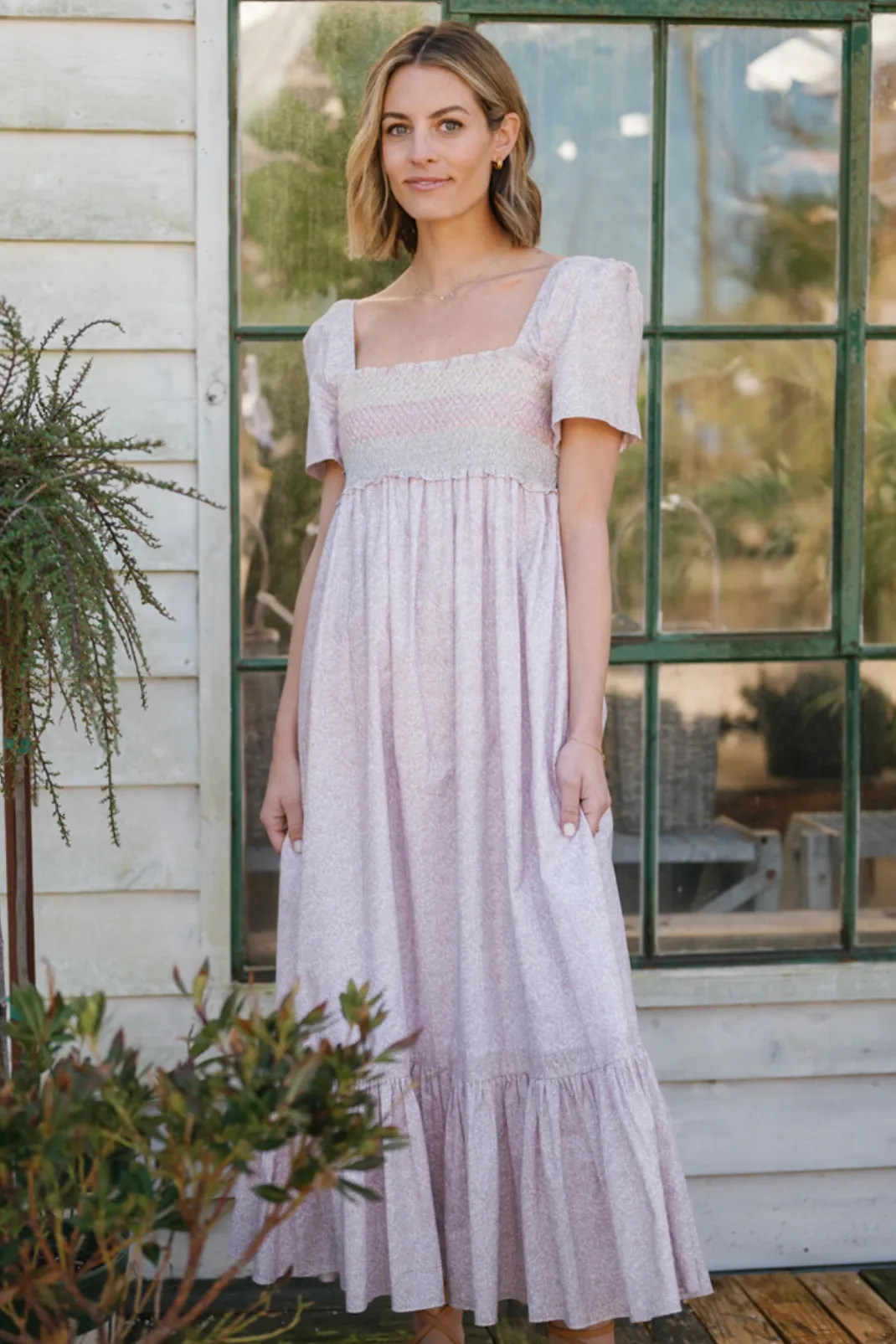Rosemary Dress in Scattered Blooms