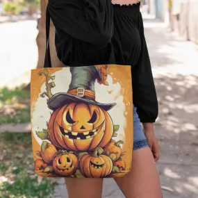 Scary Pumpkin Tote, Halloween Tote Bag, Halloween Tote, Halloween Tote Bags, Tote bag Mockup Halloween, Tote Bags Halloween, Halloween Tote