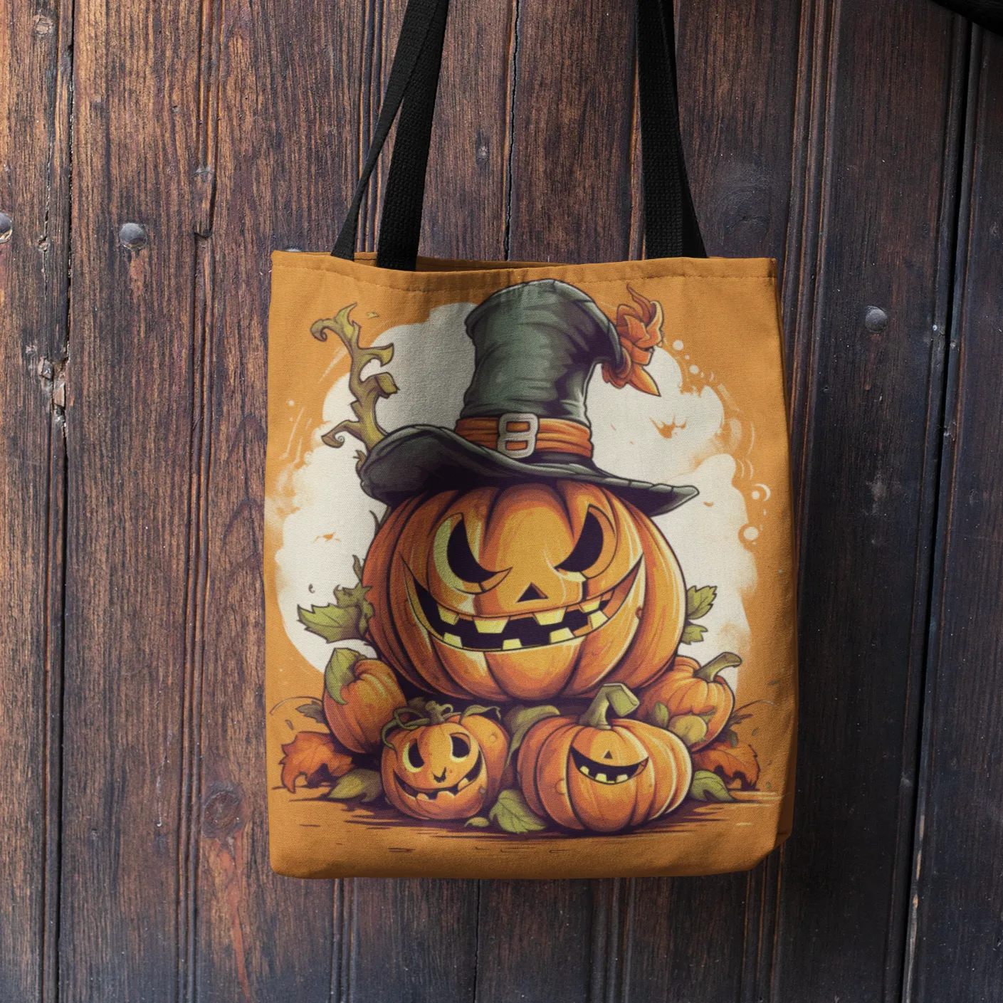Scary Pumpkin Tote, Halloween Tote Bag, Halloween Tote, Halloween Tote Bags, Tote bag Mockup Halloween, Tote Bags Halloween, Halloween Tote