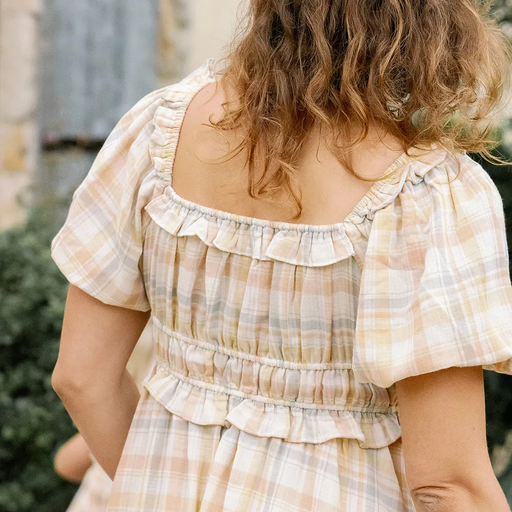 Shayla Woman's Dress | Pastel Plaid
