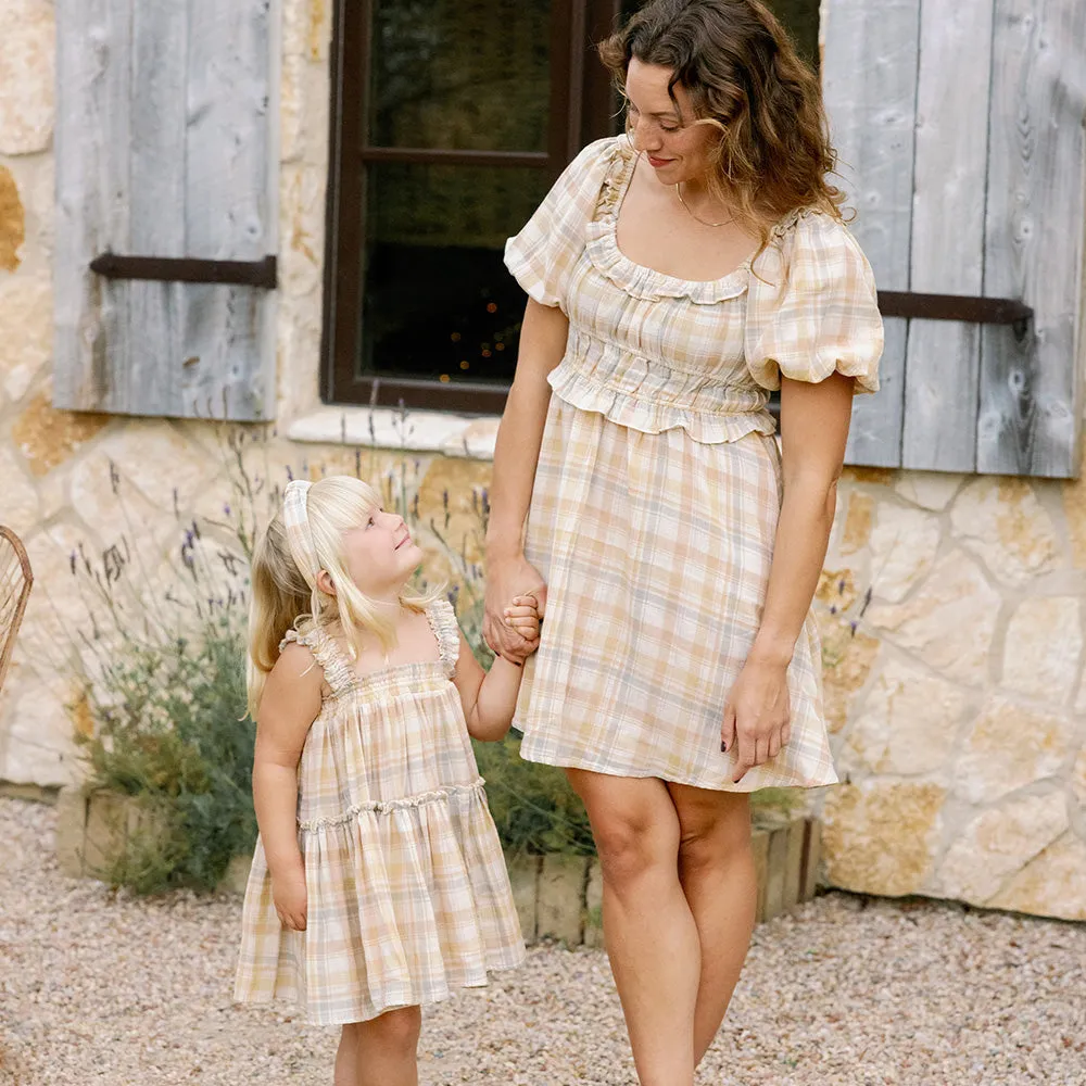 Shayla Woman's Dress | Pastel Plaid
