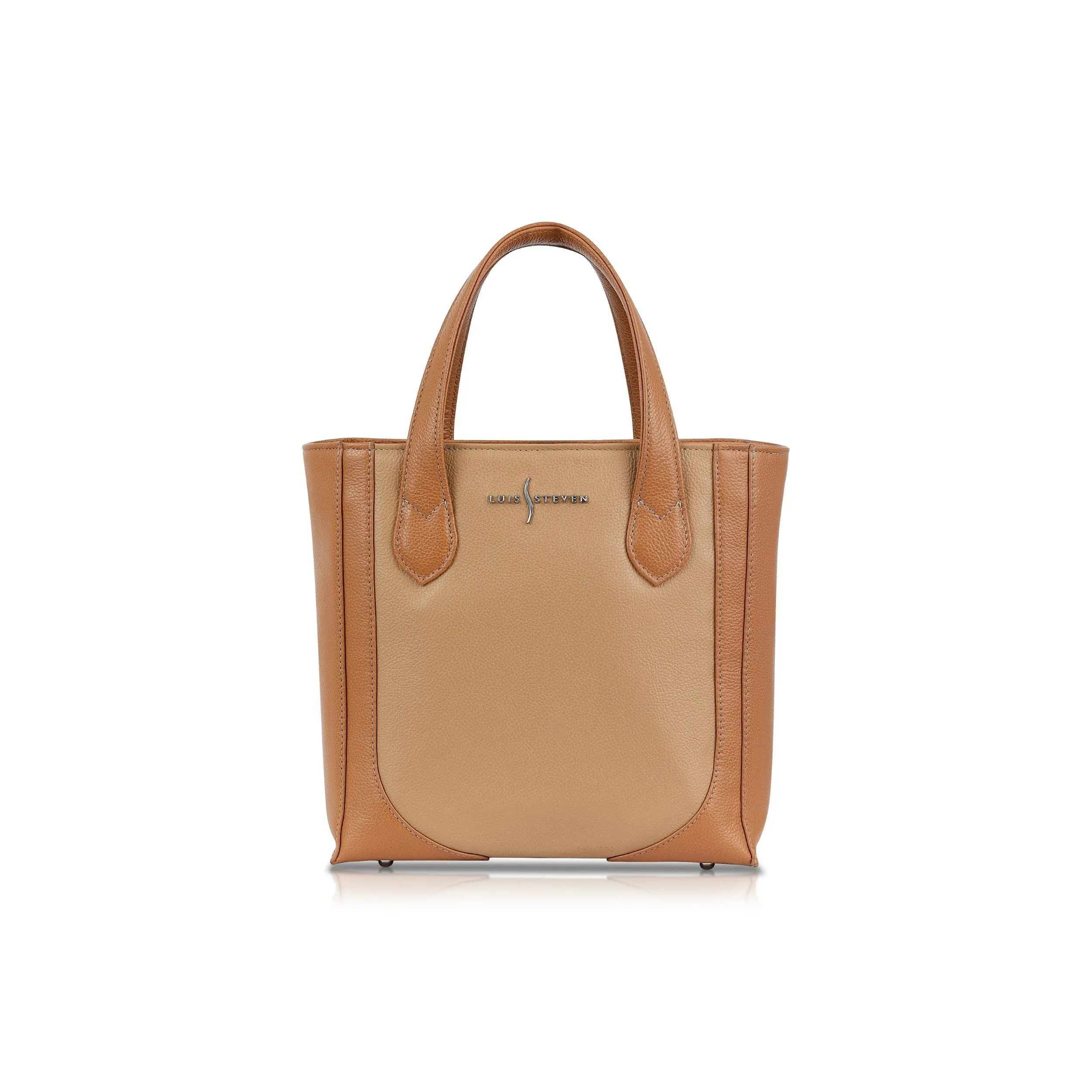 Small Bucket Tote- Tan Pebble