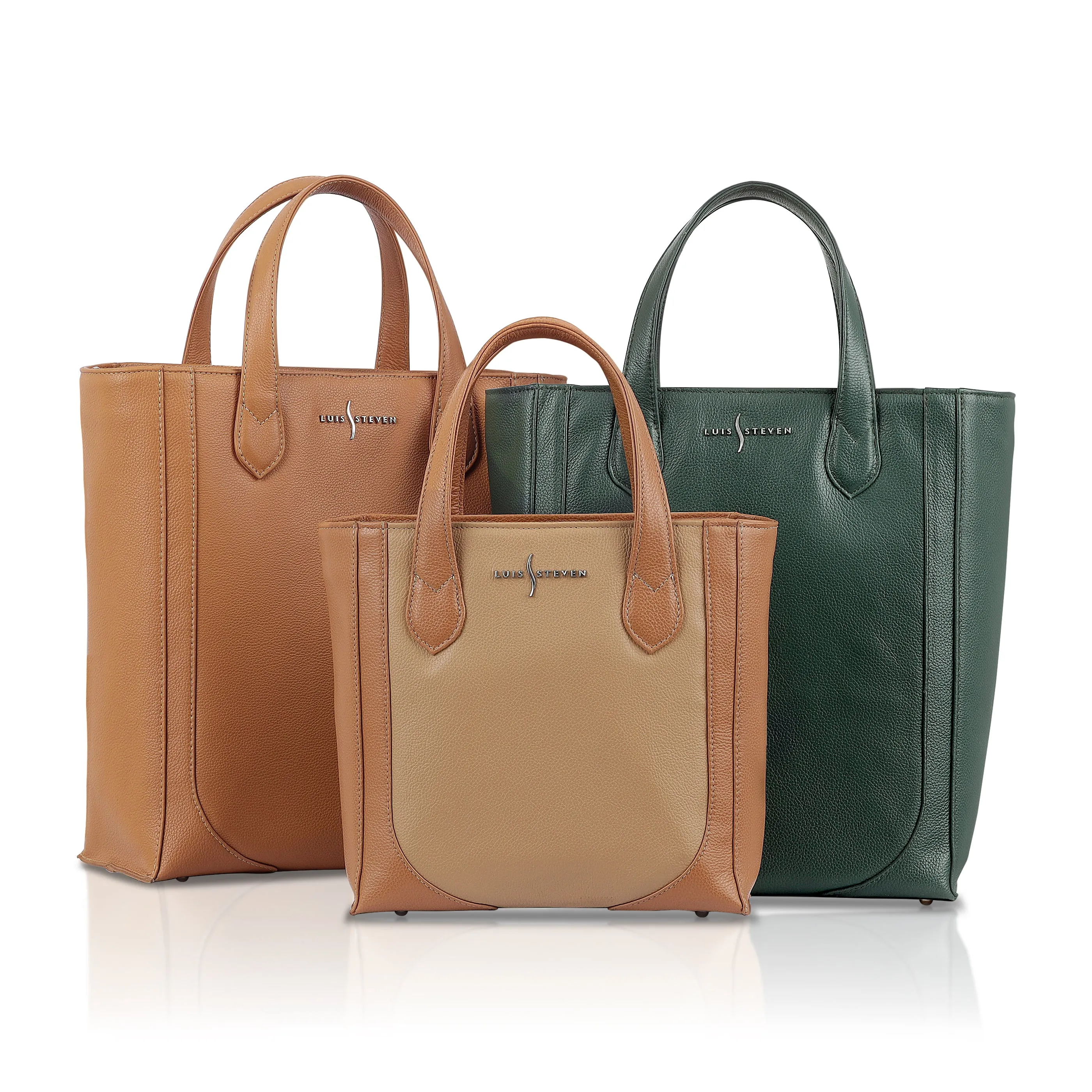 Small Bucket Tote- Tan Pebble