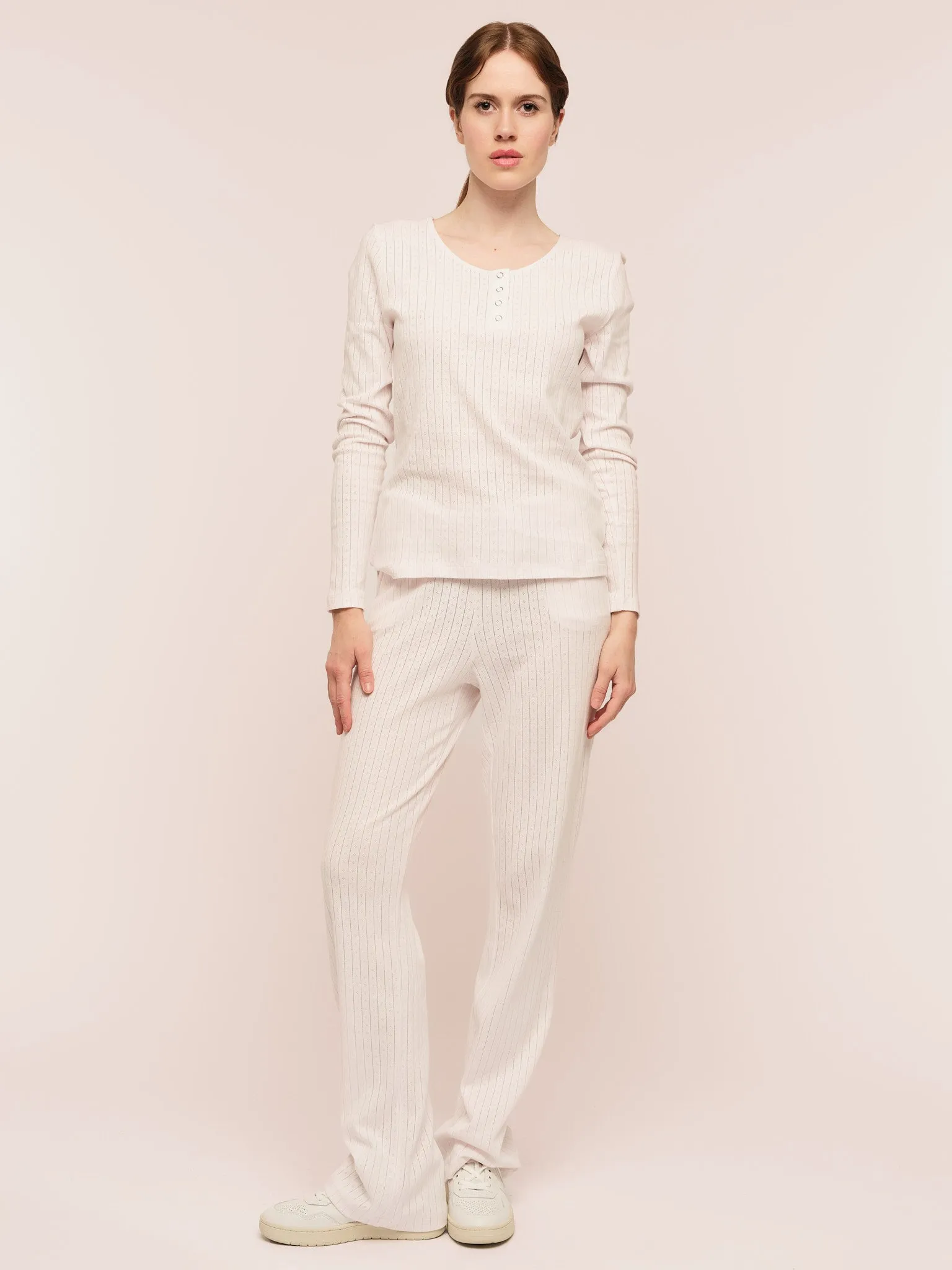 Sophie Button Sweater - Soft Pink