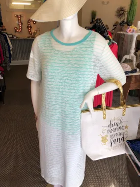 Striped Mint Coverup
