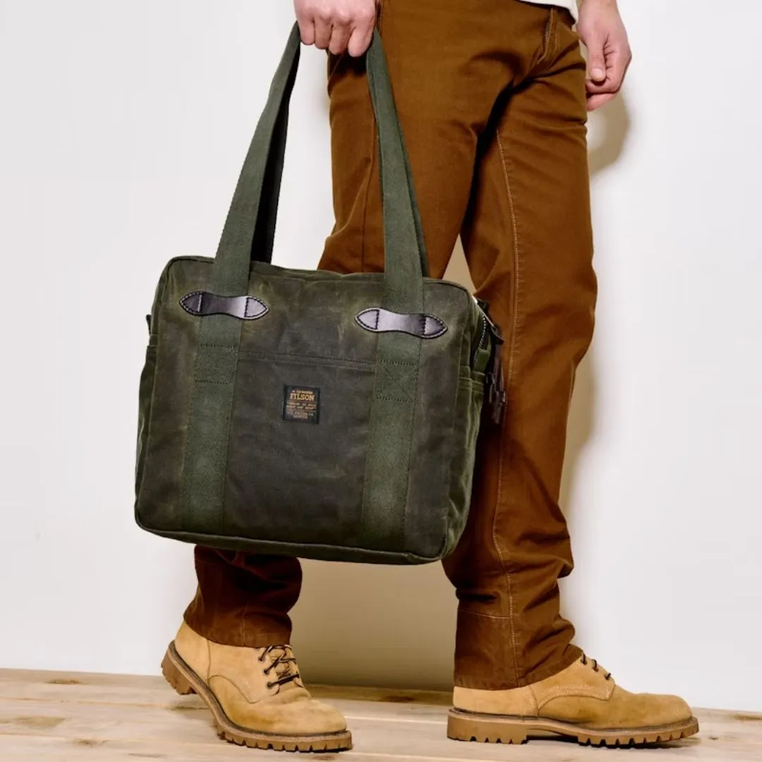 Tin Cloth Zipper Tote Bag