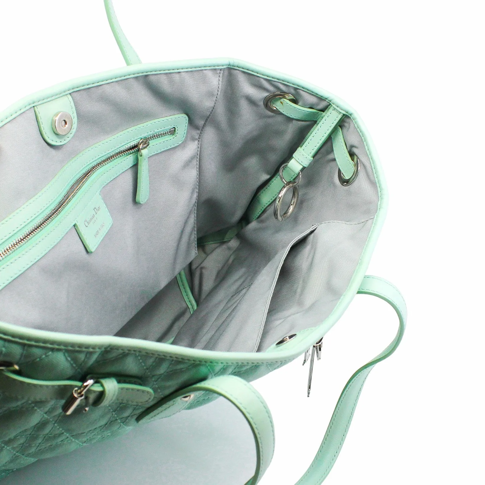 tote medium canvas light green phw