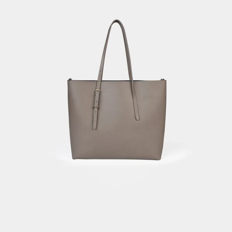 Trendy Womens Beige Leather Shoulder Tote Bags Purse Handbags for Women