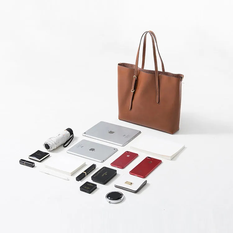 Trendy Womens Beige Leather Shoulder Tote Bags Purse Handbags for Women
