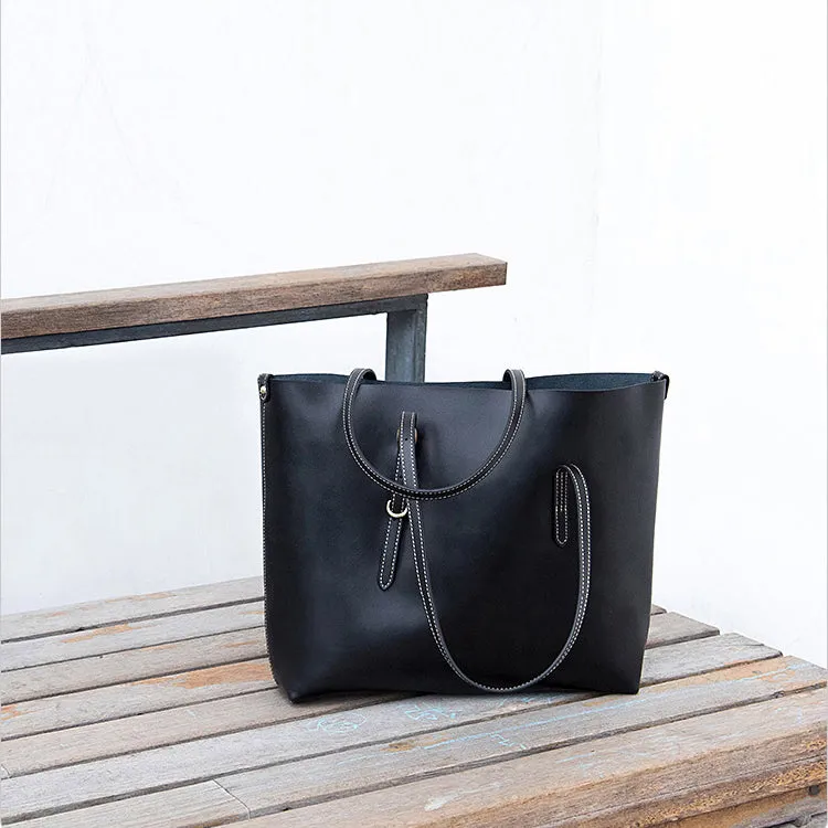 Trendy Womens Beige Leather Shoulder Tote Bags Purse Handbags for Women